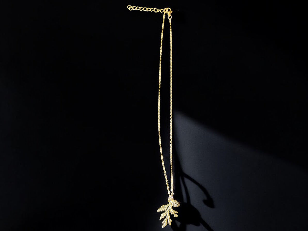 Golden Forest Pendant Necklace