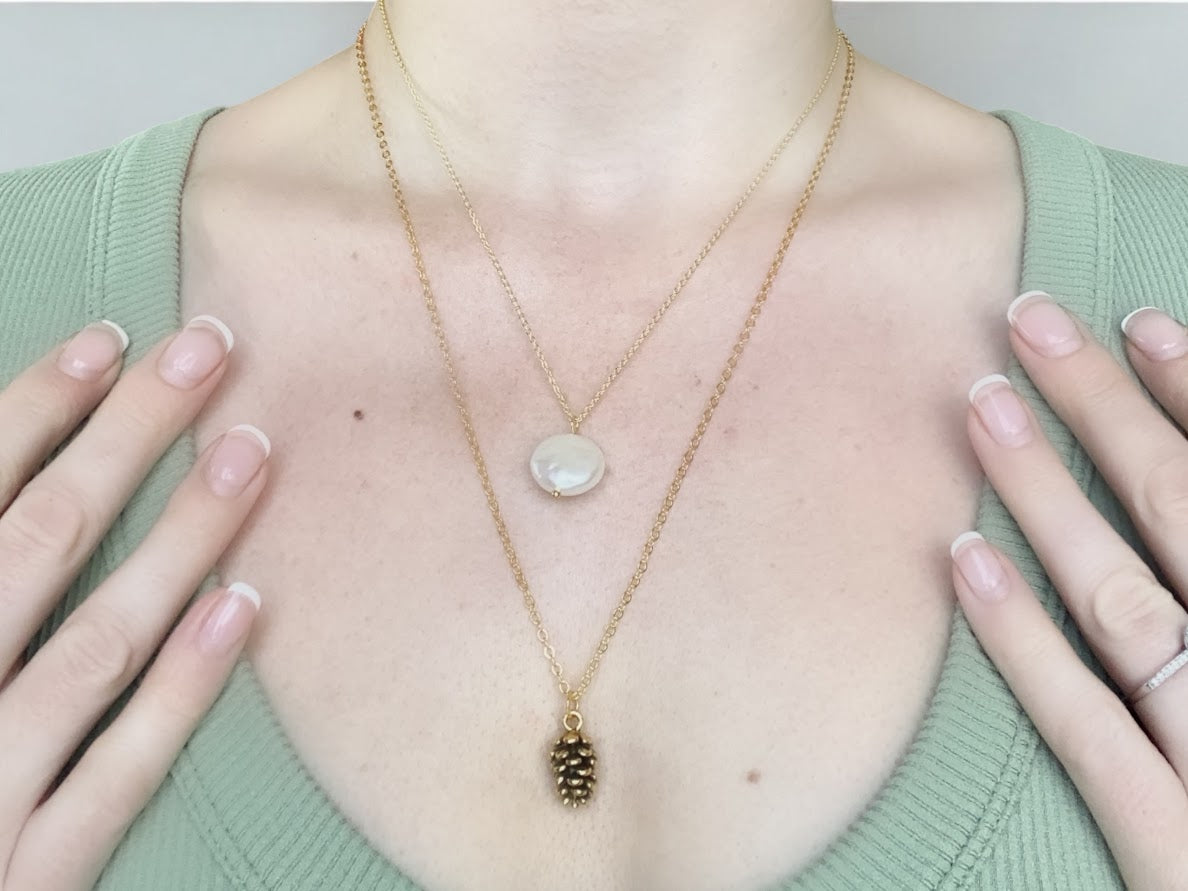 Whispering Pine Necklace (gold)