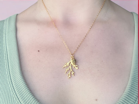 Golden Forest Pendant Necklace