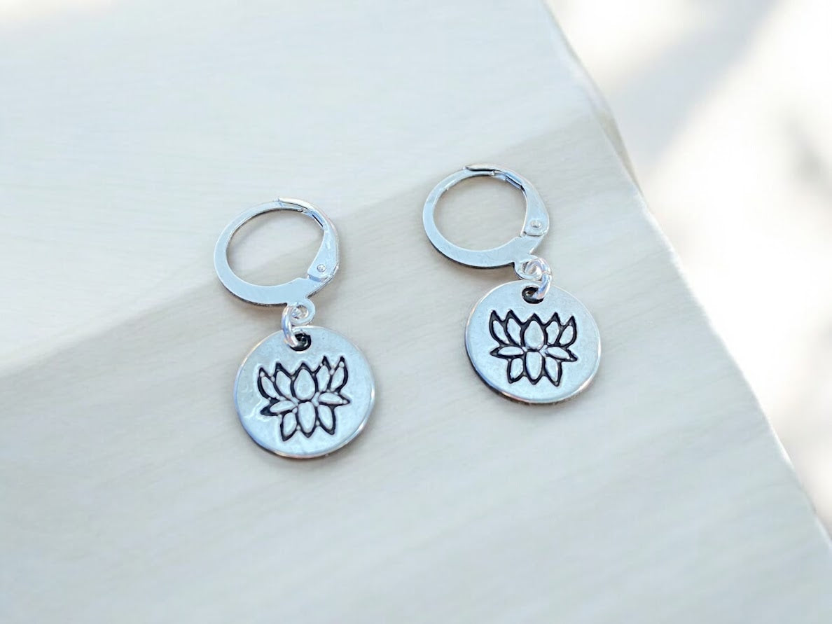 Lotus Hoop Earrings