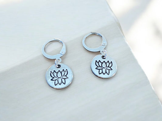 Lotus Hoop Earrings