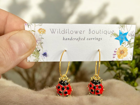 Charming Lady Bug Earrings