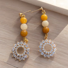 Golden Amber Shine Earrings