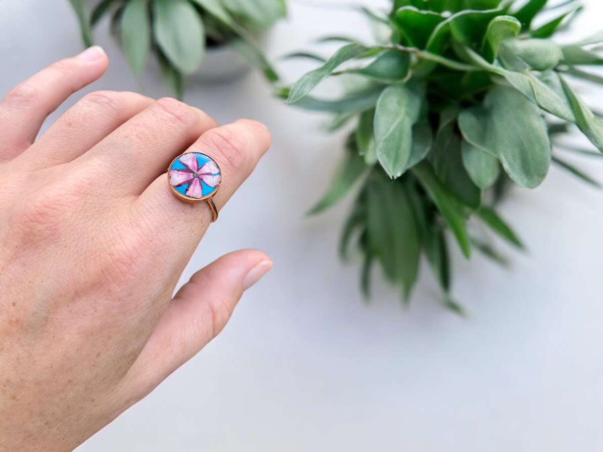 Frosted Petal Ring