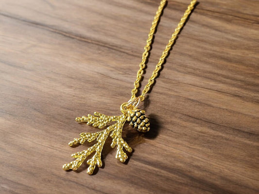 Golden Forest Pendant Necklace