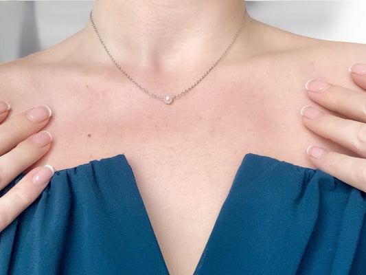 Freshwater Pearl Necklace (silver)