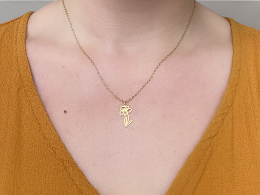 Daffodil Pendant Necklace