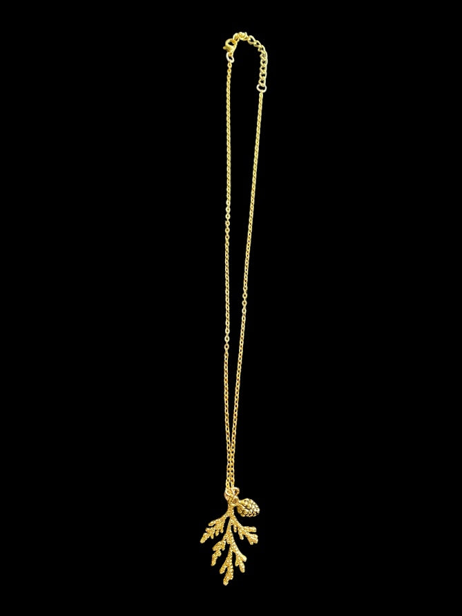Golden Forest Pendant Necklace