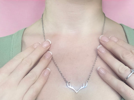 Antler Necklace (silver)