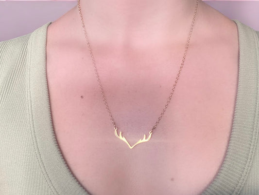 Antler Necklace (gold)