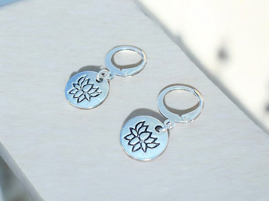 Lotus Hoop Earrings