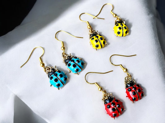 Charming Lady Bug Earrings